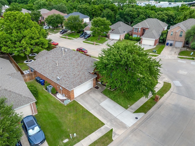 aerial view of residential area