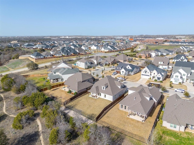 bird's eye view featuring a residential view