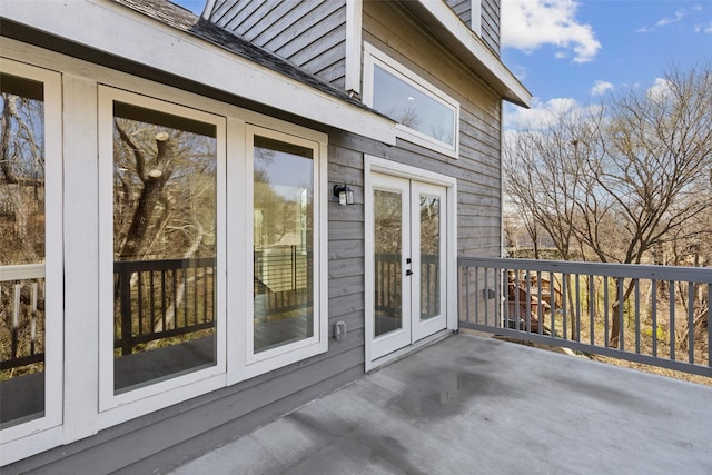 exterior space with french doors