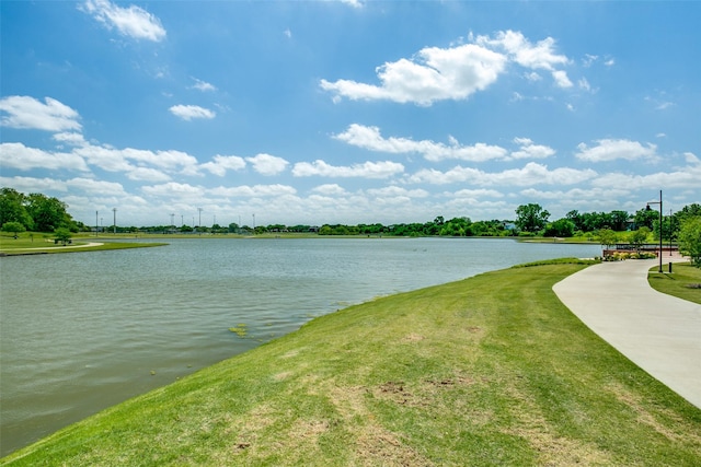 view of water feature