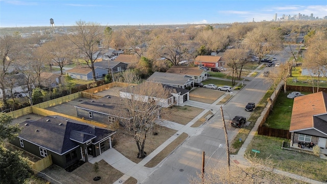 bird's eye view featuring a residential view