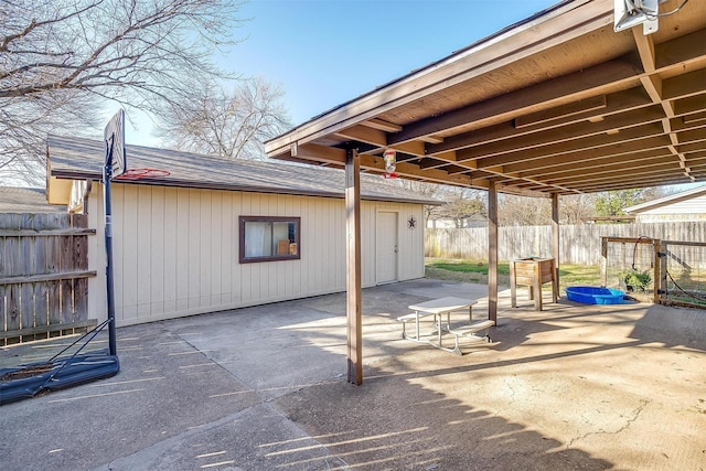 view of patio / terrace with fence