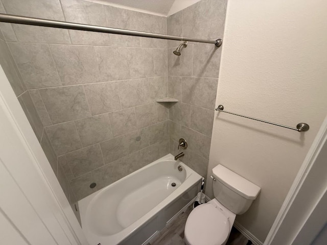 full bath with toilet and shower / washtub combination