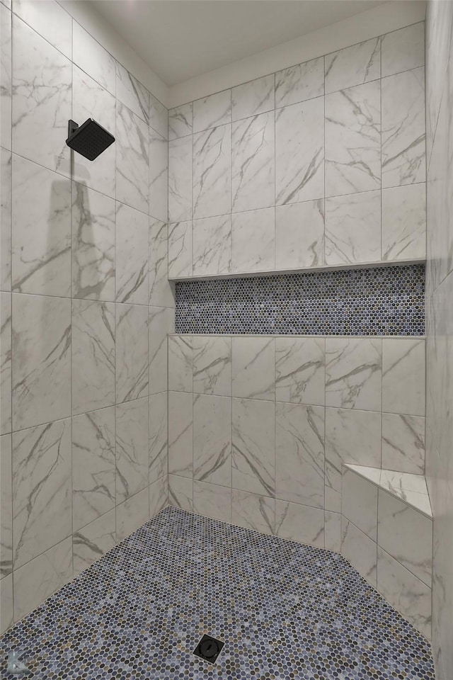 details with tiled shower