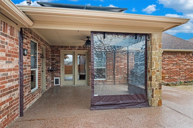 view of patio / terrace featuring a ceiling fan