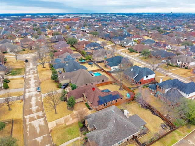 birds eye view of property featuring a residential view