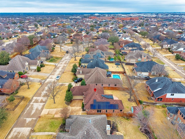 drone / aerial view featuring a residential view