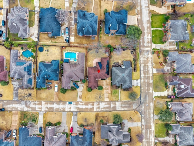 drone / aerial view featuring a residential view