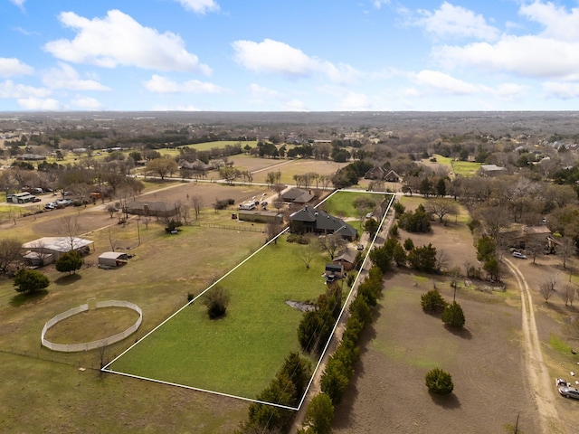 drone / aerial view featuring a rural view