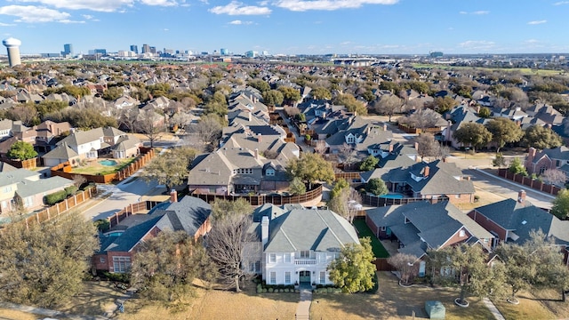 aerial view featuring a residential view