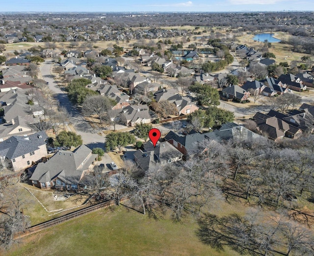 aerial view with a residential view