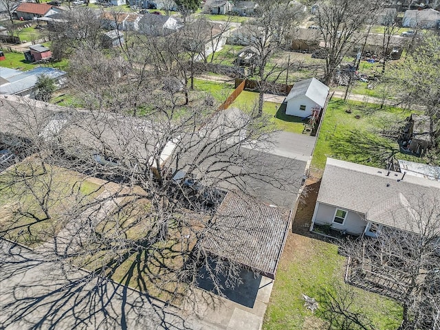 bird's eye view featuring a residential view