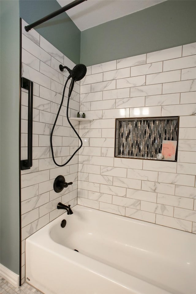 full bathroom with shower / bathtub combination