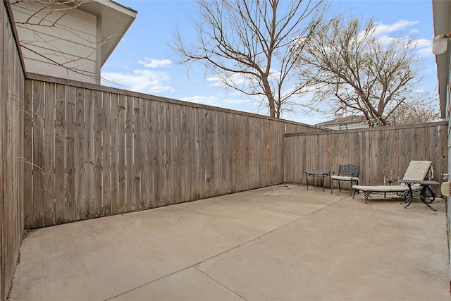 view of patio / terrace with a fenced backyard