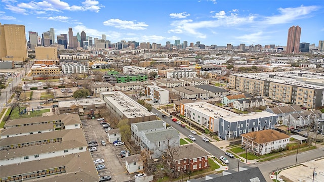 birds eye view of property featuring a view of city