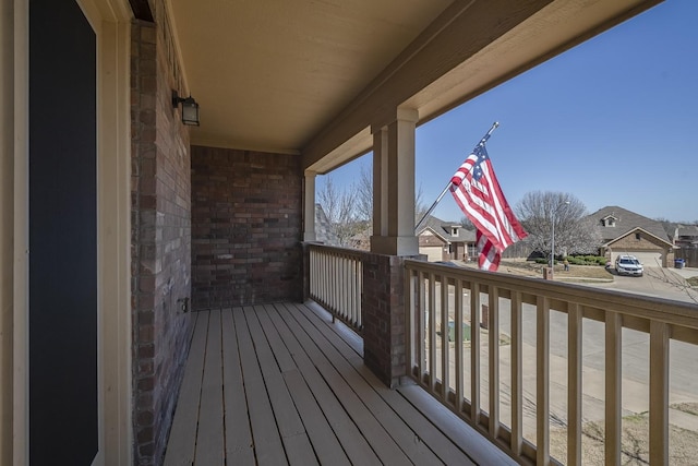 deck featuring a residential view