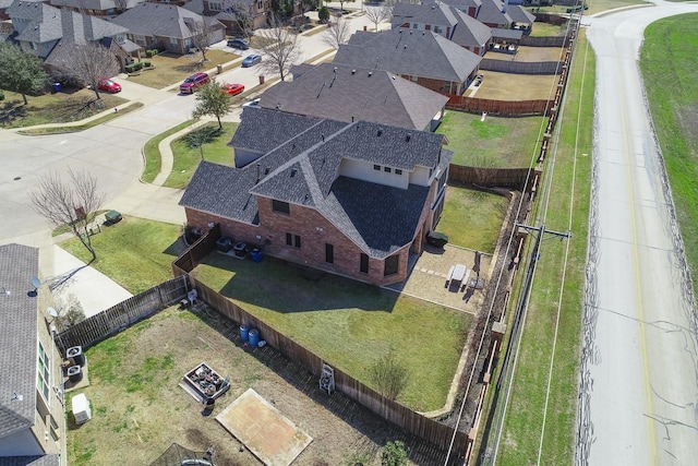 aerial view featuring a residential view