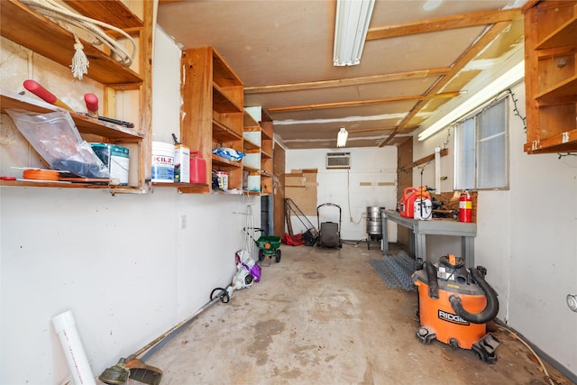 interior space with a garage