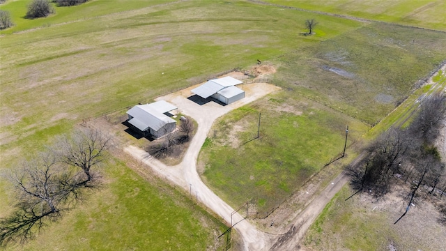 aerial view with a rural view