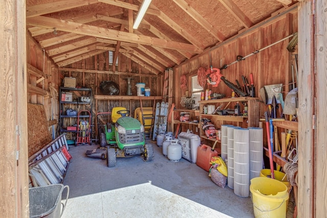 view of storage area