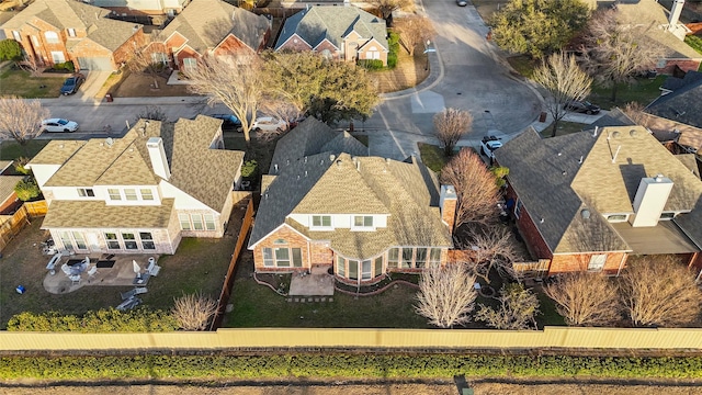 bird's eye view featuring a residential view