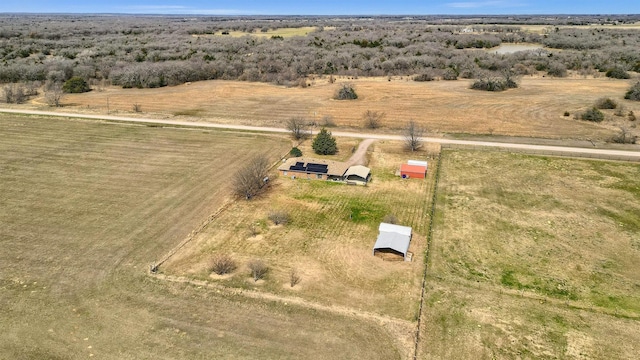 bird's eye view with a rural view