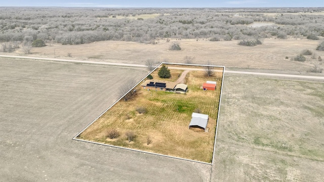 drone / aerial view with a rural view