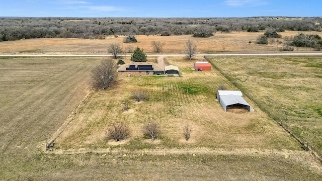 drone / aerial view featuring a rural view