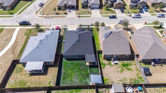 aerial view with a residential view