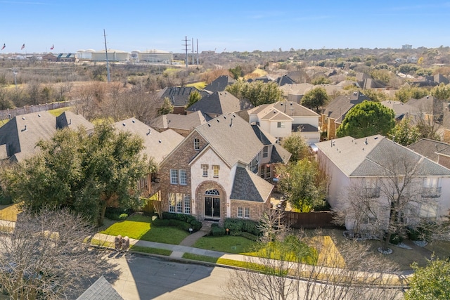 aerial view featuring a residential view