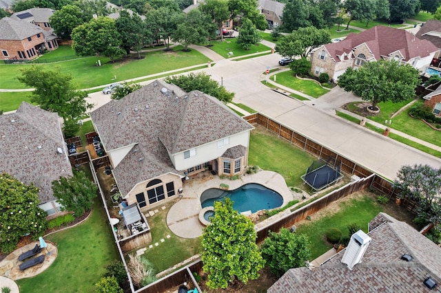 drone / aerial view featuring a residential view