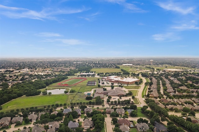 aerial view with a residential view