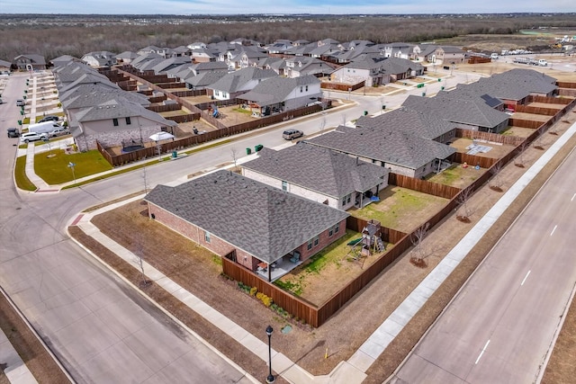 aerial view featuring a residential view