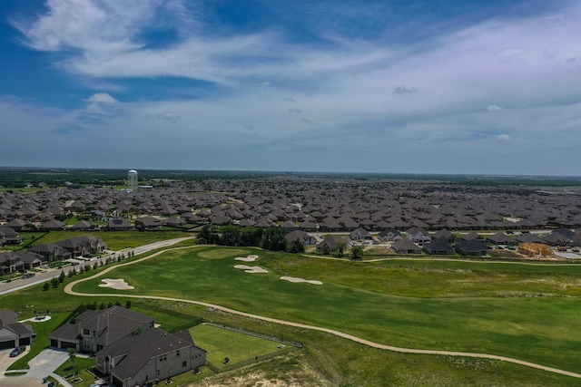 aerial view with a residential view