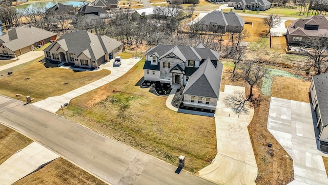 bird's eye view with a residential view