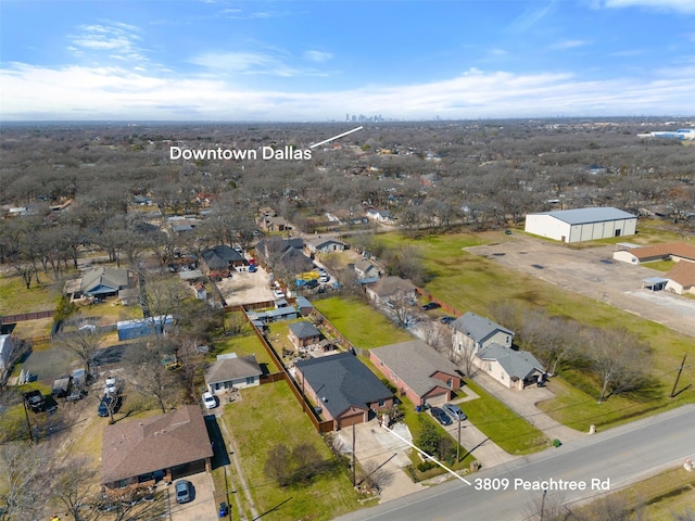 bird's eye view with a residential view