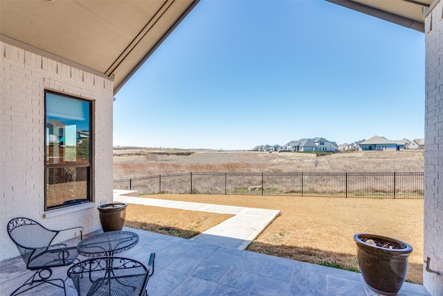 view of patio featuring a fenced backyard