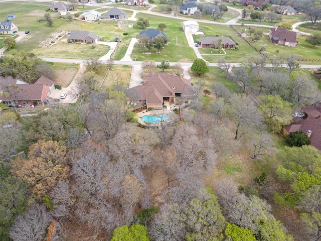 bird's eye view featuring a residential view