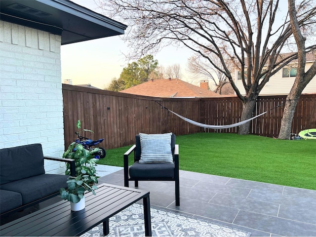 view of patio / terrace with a fenced backyard