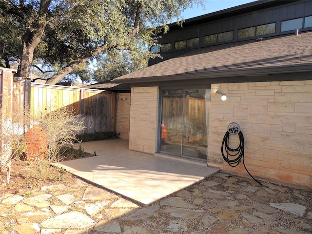 view of patio with a fenced backyard