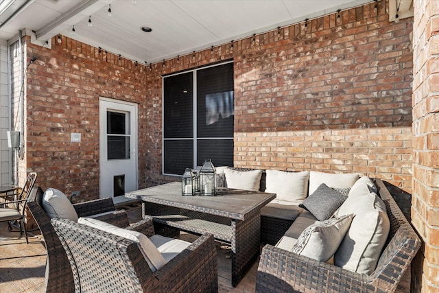 view of patio with outdoor lounge area