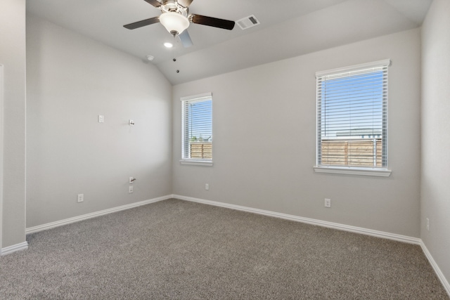 1817 Forest Wood, Mesquite, TX 75181 - carpeted empty room with ceiling fan and lofted ceiling