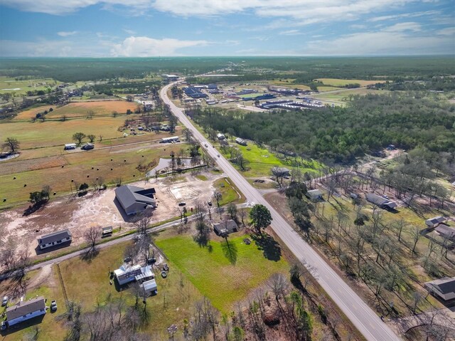 aerial view featuring a rural view