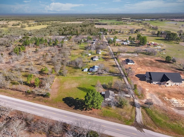 drone / aerial view featuring a rural view