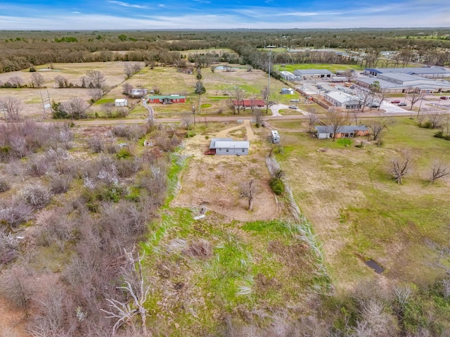 bird's eye view featuring a rural view