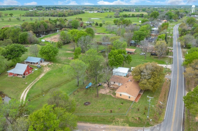 bird's eye view with a rural view