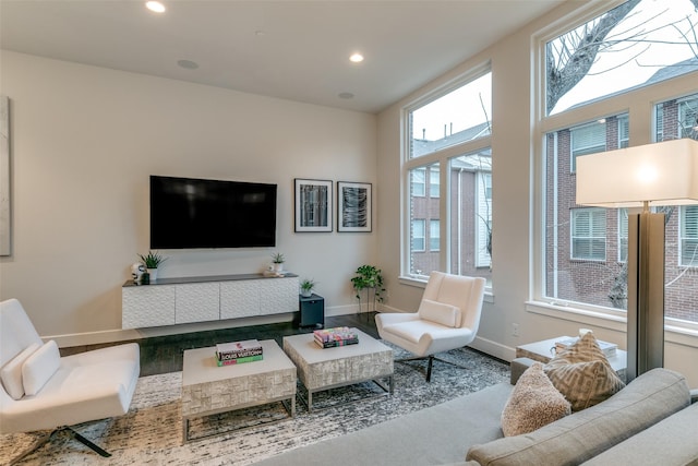 2324 Centurion Ct, Dallas, TX 75204 - living area with baseboards, recessed lighting, and wood finished floors