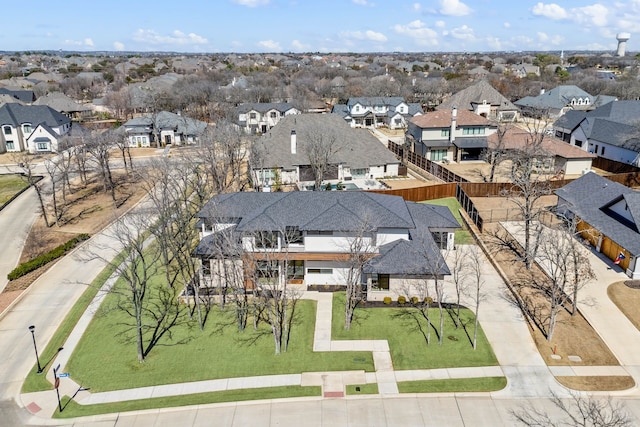 drone / aerial view with a residential view