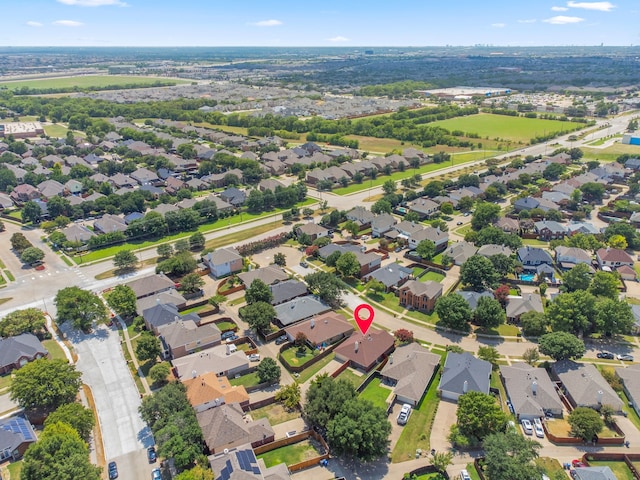 drone / aerial view with a residential view