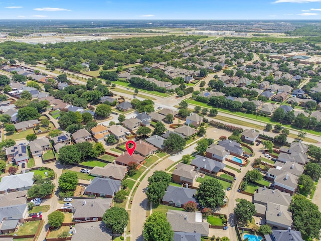 aerial view featuring a residential view